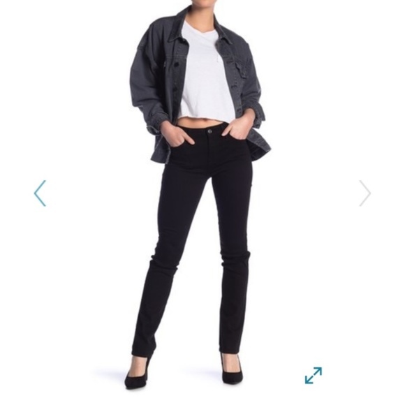 7 For All Mankind Denim - 7 For All Mankind Kimmie Straight Leg Black Jeans
